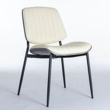 Load image into Gallery viewer, Dining Chairs (Set of 2) Mid-Century Modern Retro Chair With Walnut Bentwood Back Upholstered Seat Metal Legs Adjustable Foot For Kitchen Dining Room Chairs