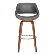 Load image into Gallery viewer, Faux Leather Swivel Low Back Counter Height Bar Chair - Gray / Brown