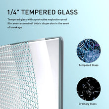 Load image into Gallery viewer, Frameless Soft-Closing Shower Door, 1/4" (6 Mm) Tempered Glass Single Sliding With Explosion Proof Coating