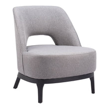 Load image into Gallery viewer, 26" Fabric Lounge Chair - Gray And Black