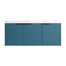 Load image into Gallery viewer, Contemporary Wall Mounted Bathroom Vanity With Resin Double Sink