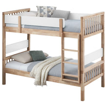 Load image into Gallery viewer, Ponderosa - Twin Over Twin Bunk Bed With Accents - Natural