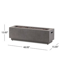 Load image into Gallery viewer, Modern Rectangular Iron Fire Pit 50, 000 Btu