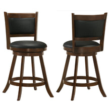 Load image into Gallery viewer, Swivel Stool With Swivel Base (Set of 2) - Black / Brown