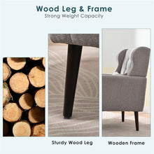 Load image into Gallery viewer, Modern Accent Chair, Arm Chairs For Living Room, Upholstered Mordern Armchair, Comfy Soft Padded Lounge Chair In Small Space, Bedroom, With Pillow, Solid Wood Leg