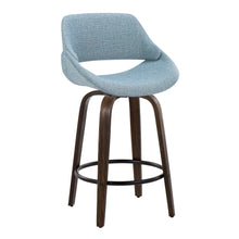 Load image into Gallery viewer, Fabrico - Mid Century Modern Fixed Height Counter Stool & Round Footrest (Set of 2)