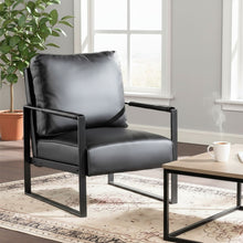 Load image into Gallery viewer, Classic Mid Century Modern Accent Chair With Durable Square Metal Frame, Armchair