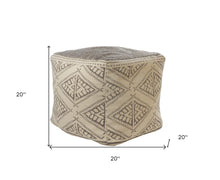 Load image into Gallery viewer, Cotton Ottoman Square - Beige