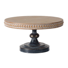 Load image into Gallery viewer, Wooden Display Stand With Beaded Trim - Black Brown