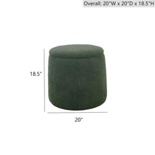 Load image into Gallery viewer, Elegant Round Storage Ottoman Upholstered