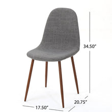 Load image into Gallery viewer, Modern Minimalist Fabric Dining Chair With Iron Legs