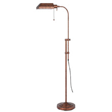 Load image into Gallery viewer, Adjustable Traditional Shaped Floor Lamp With Rust Square Shade - Rust
