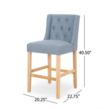 Load image into Gallery viewer, Vienna - Contemporary Fabric Tufted & Wingback Counter Stools (Set of 2)