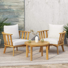 Load image into Gallery viewer, Patio Furniture Set, Outdoor Acacia Wood Patio Club Chair With Table
