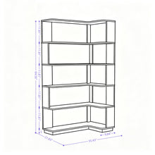Load image into Gallery viewer, L-Shaped Corner Bookshelf
