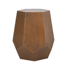 Load image into Gallery viewer, Iron Hexagonal Pedestal End Table - Brown