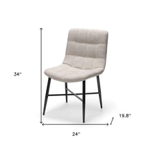 Load image into Gallery viewer, Upholstered Fabric Open Back Side Chairs (Set of 2) - Black / White