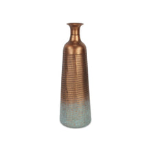 Load image into Gallery viewer, Abstract Tapered Table Vase - Copper / Teal