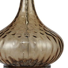 Load image into Gallery viewer, Textured Glass Table Lamp - Clear Brown