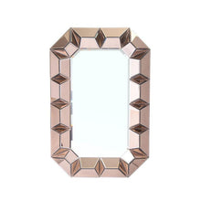 Load image into Gallery viewer, 35" Rose Glass Framed Accent Mirror - Gold