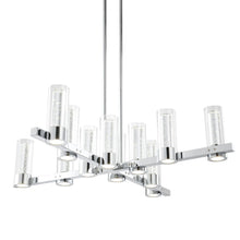Load image into Gallery viewer, Candle Style Twelve Light Transparent Metal LED Dimmable Chandelier With Shades - Clear / Silver