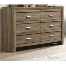 Load image into Gallery viewer, 6 Drawers Storage Dresser, Bedroom Furniture - Light Brown
