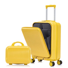 Load image into Gallery viewer, Luggage Set With Cosmetic Case, Combination Lock, Front Opening Design