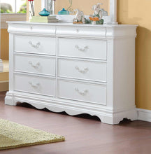 Load image into Gallery viewer, Wood Eight Drawer Double Dresser - White