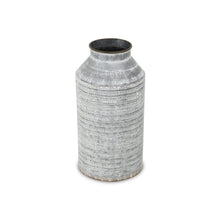 Load image into Gallery viewer, Galvanized Geometric Patterned Jug Vase (635605) - Gray