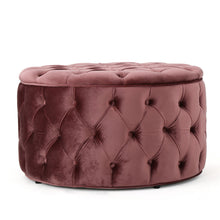 Load image into Gallery viewer, Modern Glam Ottoman Velvet