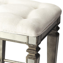Load image into Gallery viewer, Backless Counter Height Bar Chair - White / Silver