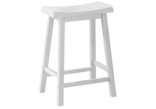Load image into Gallery viewer, 48" Solid Wood Backless Bar Chairs (Set of 2) - White