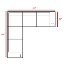 Load image into Gallery viewer, Wide Outdoor Wicker Patio Sectional With Cushions & Reversible Design - Gray