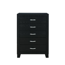 Load image into Gallery viewer, 49" Wood Five Drawer Dresser - Black