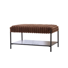 Load image into Gallery viewer, Upholstered Ottoman Coffee Table Foot Rest With Open Storage
