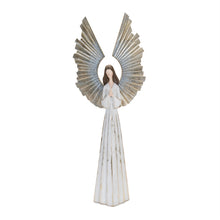 Load image into Gallery viewer, Poly Angel Christmas Tabletop Sculpture (633810) - White / Gold