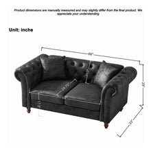 Load image into Gallery viewer, Chesterfield 3 And 2 Seater Sofa Set, High Tech Fabric Upholstered Couch For Living Room