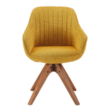 Load image into Gallery viewer, Fabric And Natural Swivel Arm Chair 23" - Yellow