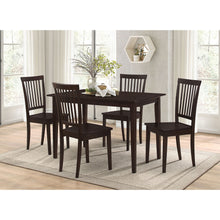 Load image into Gallery viewer, Stan - 5 Piece Dining Set With Rectangular Table And Slat Back Chairs - Cappuccino