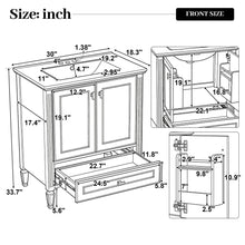 Load image into Gallery viewer, Freestanding Vanity With 1 Drawer & 2 Soft Close Doors With Door Mounted Storage