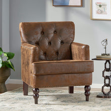 Load image into Gallery viewer, Vitality - Club Chair With Button Tufted Diamond Stitching And Turned Legs