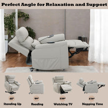 Load image into Gallery viewer, Marsha - Power Recliner With Lift & Massage - Light Gray