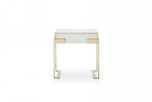Load image into Gallery viewer, One Drawer Nightstand - Champagne Gold And White