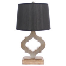 Load image into Gallery viewer, Traditional Wooden Linen Shade Table Lamp - Black