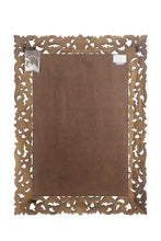 Load image into Gallery viewer, 47" Floral Carved Solid Framed Accent Mirror - Black