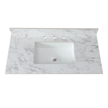 Load image into Gallery viewer, Elegant Sintered Stone Bathroom Vanity Top With Rectangular Undermount Ceramic Sink