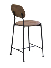 Load image into Gallery viewer, Iron Low Back Bar Height Bar Chair - Brown / Black