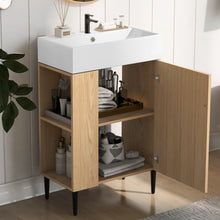 Load image into Gallery viewer, Bathroom Vanity, Combo Cabinet, Bathroom Storage Cabinet, Single Ceramic Sink