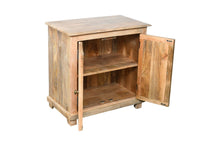 Load image into Gallery viewer, 28" Distressed Solid Wood Nightstand With Storage - Natural