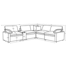 Load image into Gallery viewer, Hollander - 6 Piece Modular Power Reclining Sectional - Dark Gray